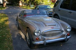 my friend rich in his austin healey 1